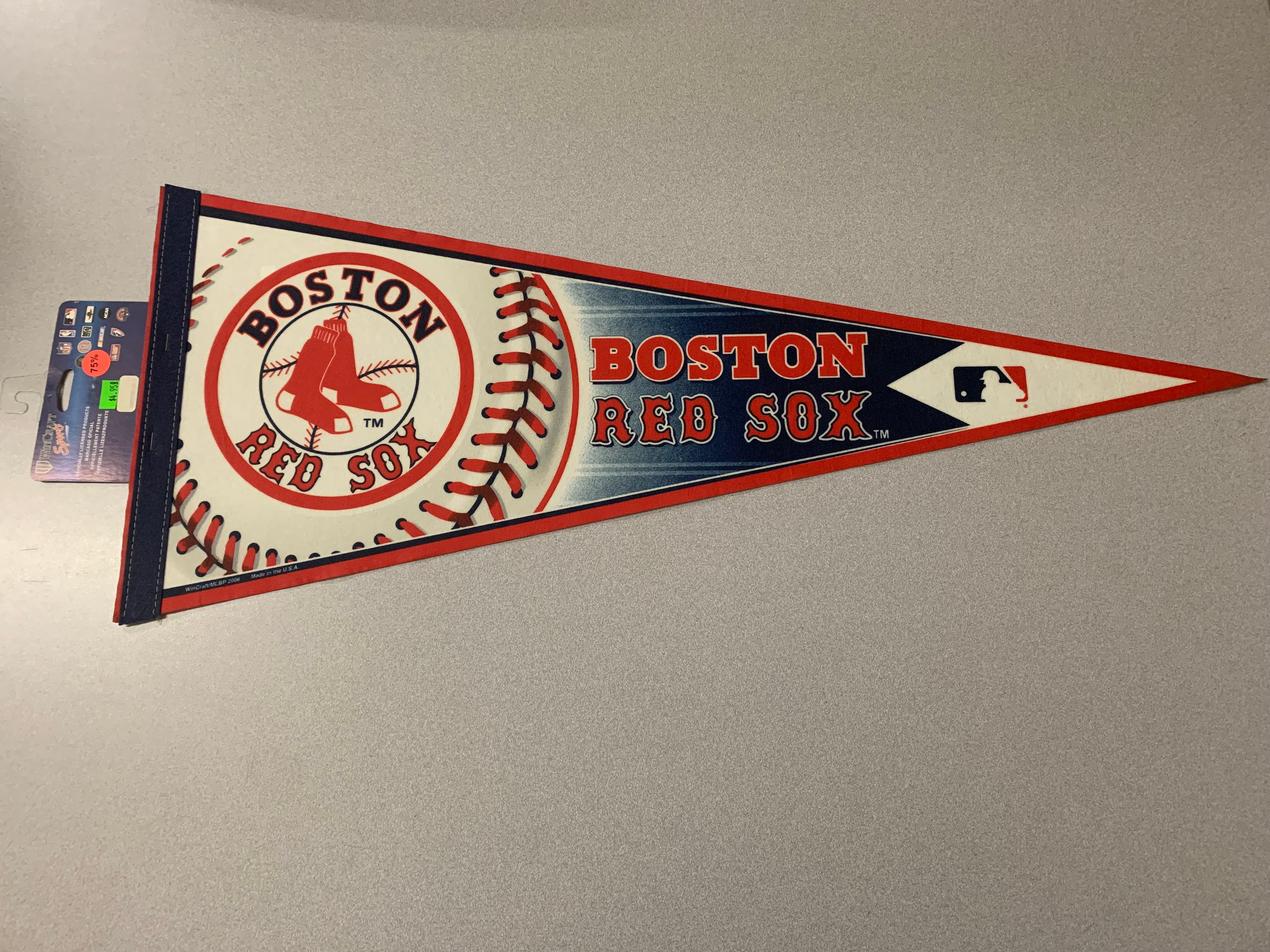 12x30 Boston Red Sox Hard Felt Pennant | Flags A' Flying