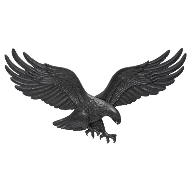 29" Black Aluminum Decorative Wall Eagle