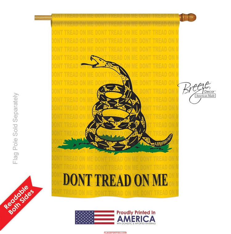 Gadsden Don't Tread On Me Historical House Flag