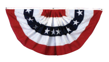 4x8 Nylon Pleated Fan with Stars & Stripes