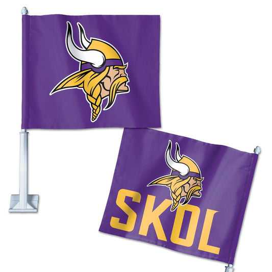 11.75"x14" Minnesota Vikings "SKOL" Car Flag