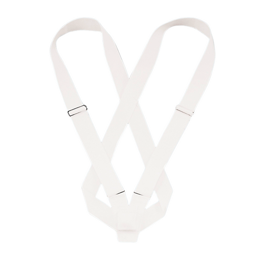 Double Strap Web Parade Carrying Belt - White