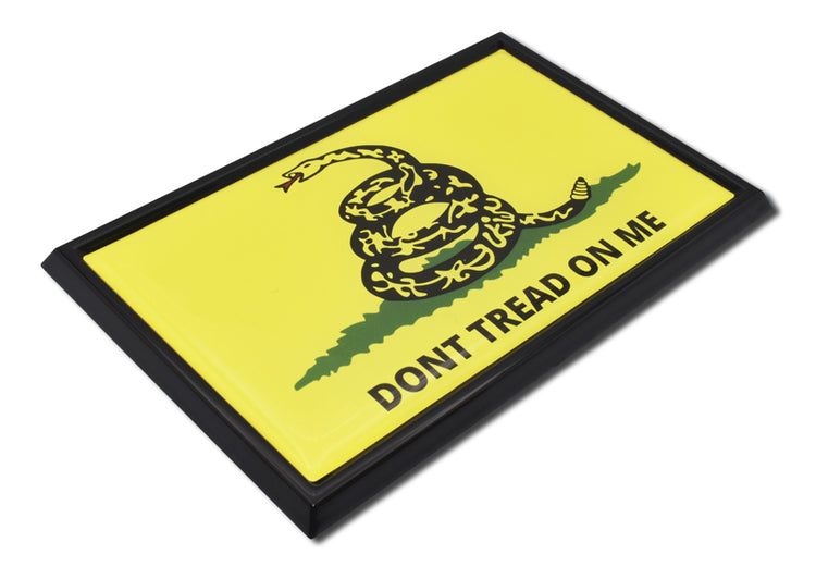 Gadsden Flag Black Chrome Automobile Emblem