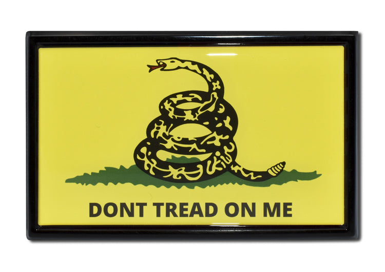 Gadsden Flag Black Chrome Automobile Emblem