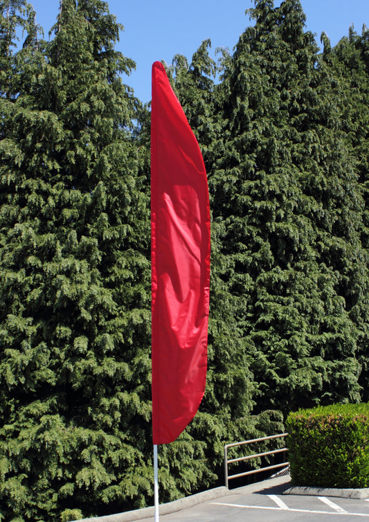 12'x26" Solid Color Feather Flag - Canada Red