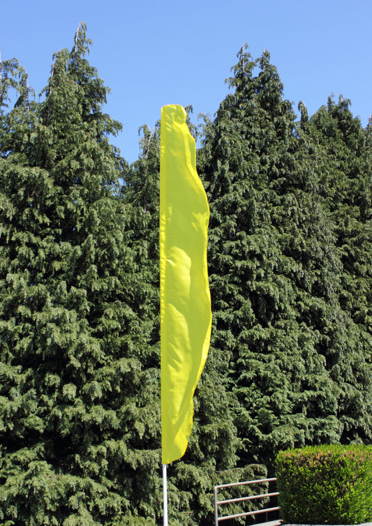 12'x26" Solid Color Feather Flag - Lemon Yellow