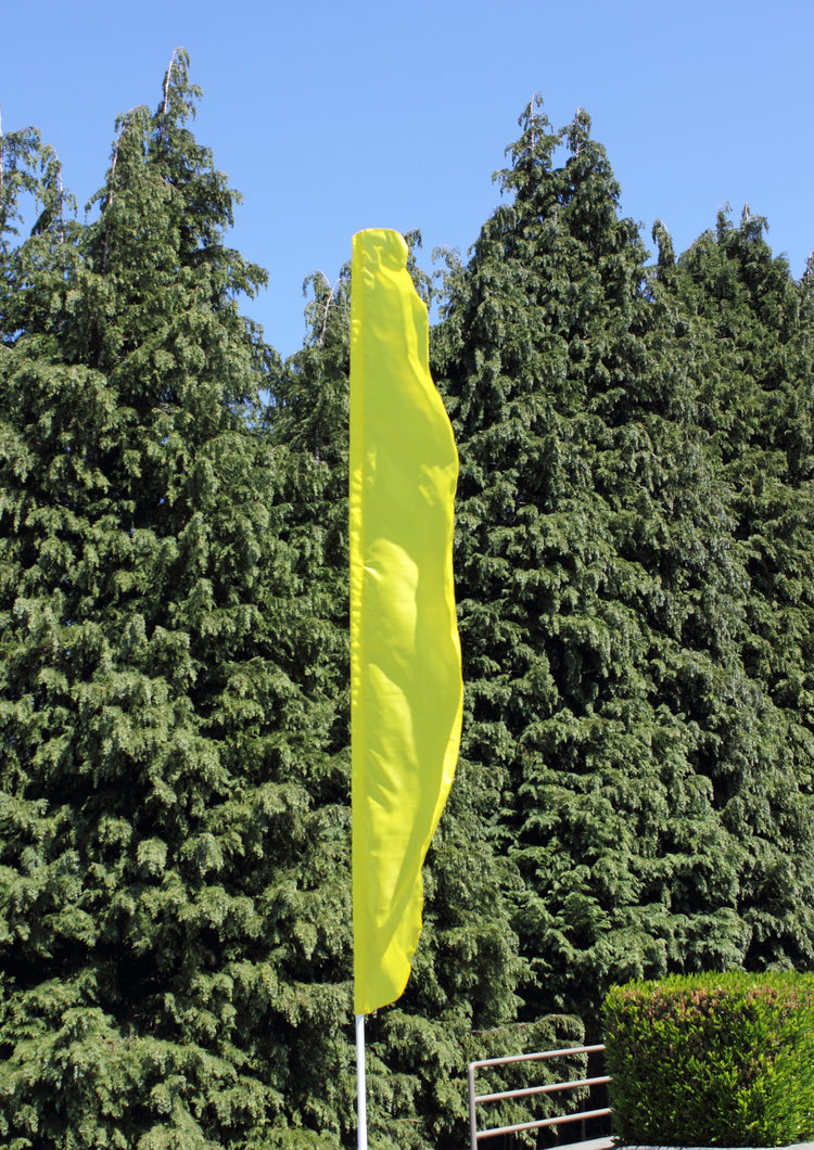 12'x26" Solid Color Feather Flag - Lemon Yellow