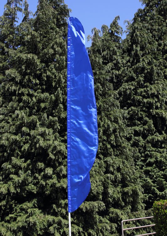 12'x26" Solid Color Feather Flag - Royal Blue