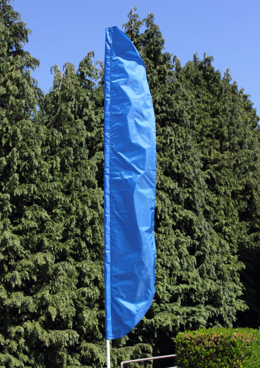 12'x26" Solid Color Feather Flag - Peacock