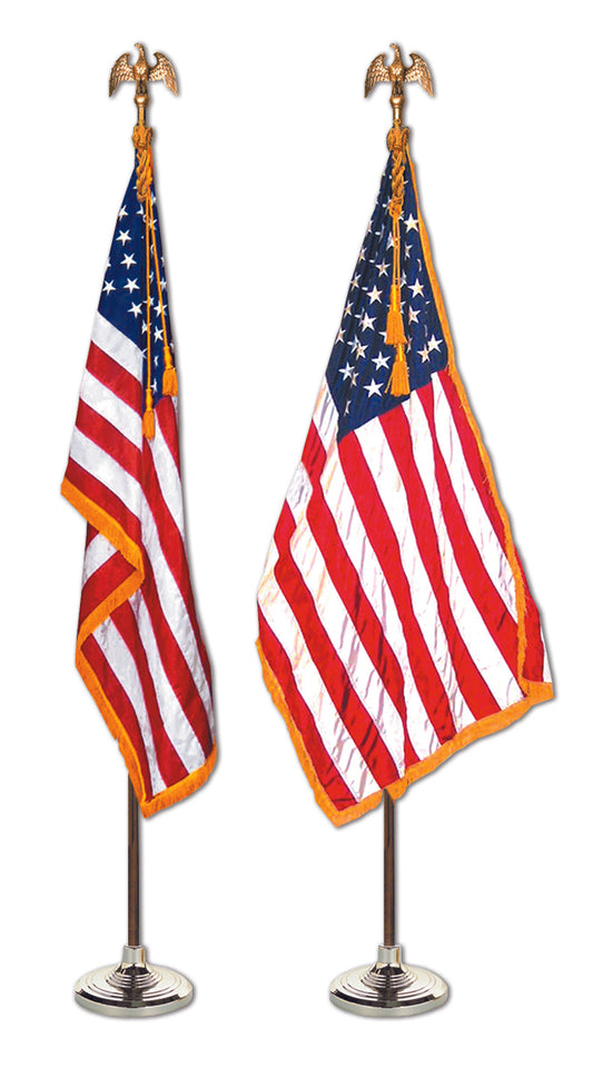 3x5 US Indoor Flag Set with 8' Pole